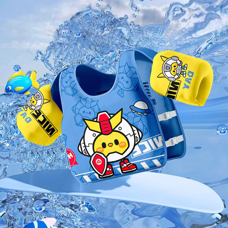 Product Introduction of Creative Float Summer Kids Swim Vest Airless Water Play Child Buoyancy Vest Cartoon Adjustable Swim Arm Ring Baby 37
