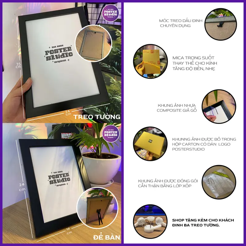 Khung ảnh poster Jude Bellingham gồm 2 kích thước để bàn A5 (18cm x 24cm), treo tường A4 (24cm x 35cm) Decor Decor Phòng 7