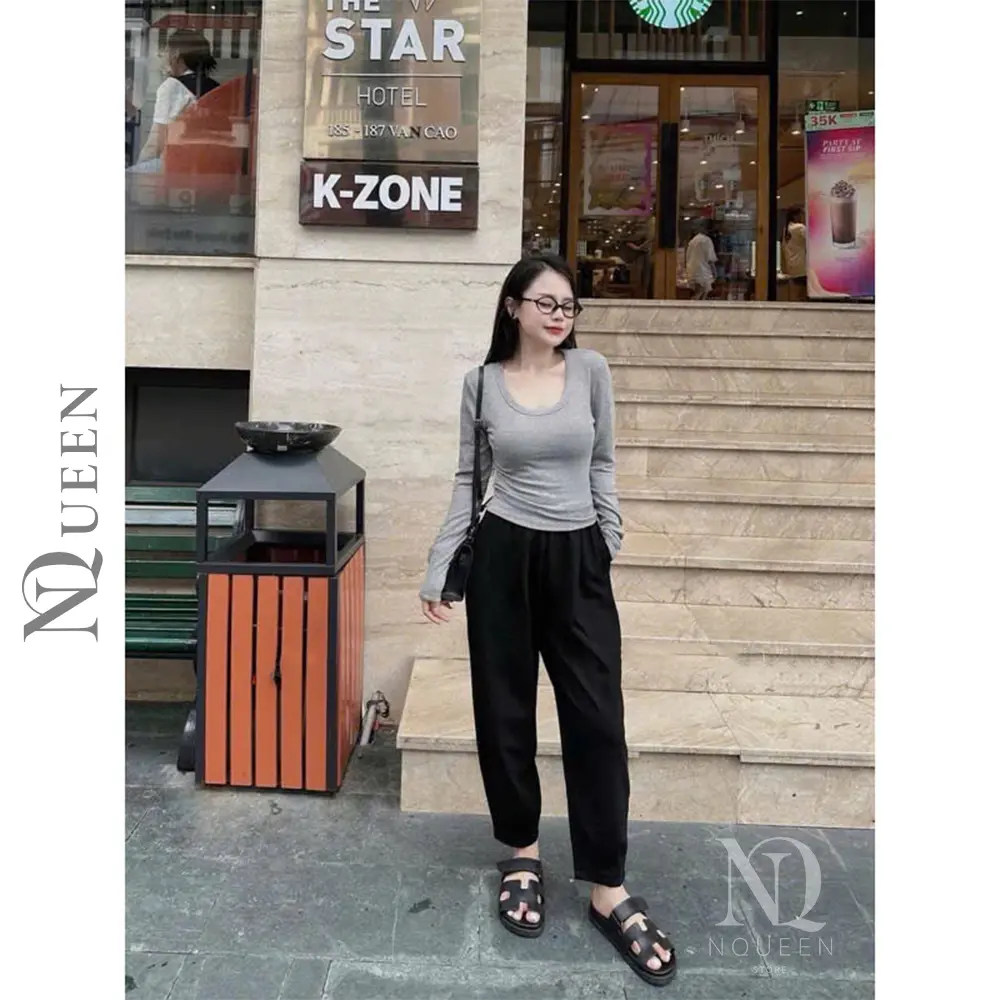 [Có cả Bigsize] Quần baggy Umi túi sau [NQueen]