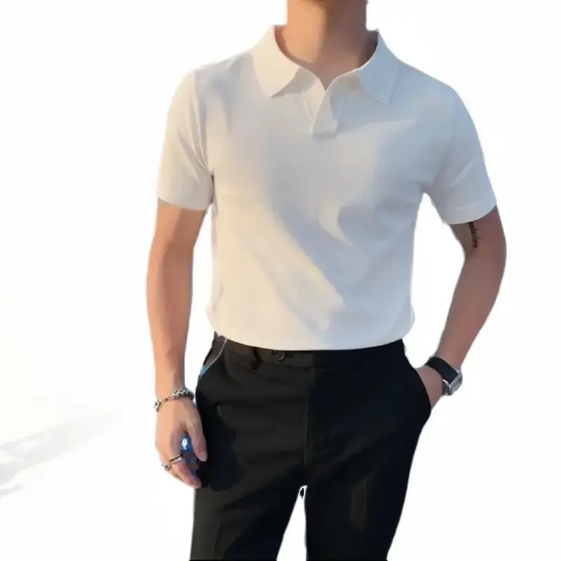 áo polo ngắn tay from slimfit trẻ trung lịch lãm Có Cổ Cộc Tay Nam