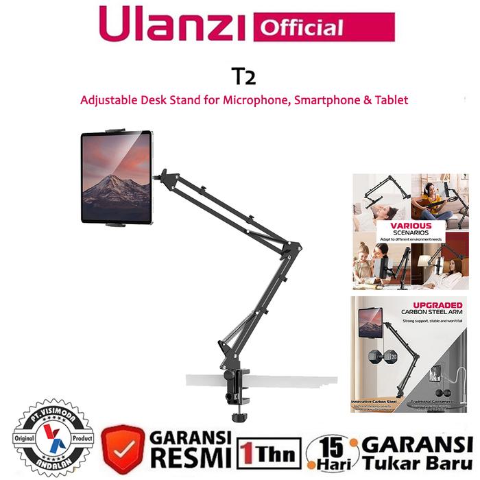 Gambar Ulanzi T2 Adjustable Desk Stand Holder for Mic, Smartphone & Tab dari Matrix Camera Kota Administrasi Jakarta Barat Tokopedia