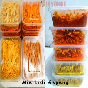 Mie lidi Gepeng Kemasan box berat 100gram Termurah