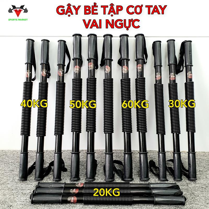 Gậy Lò Xo Tập Tay ,Vai, Ngực, Tập Gym Tại Nhà, Thanh Lò Xo Cao Cấp Lực Bẻ 20kg 30kg 40kg 50kg 60kg. Bóp Tay Tập Cơ Tay kim bop Tập Thể Dục Cao Su gậy k