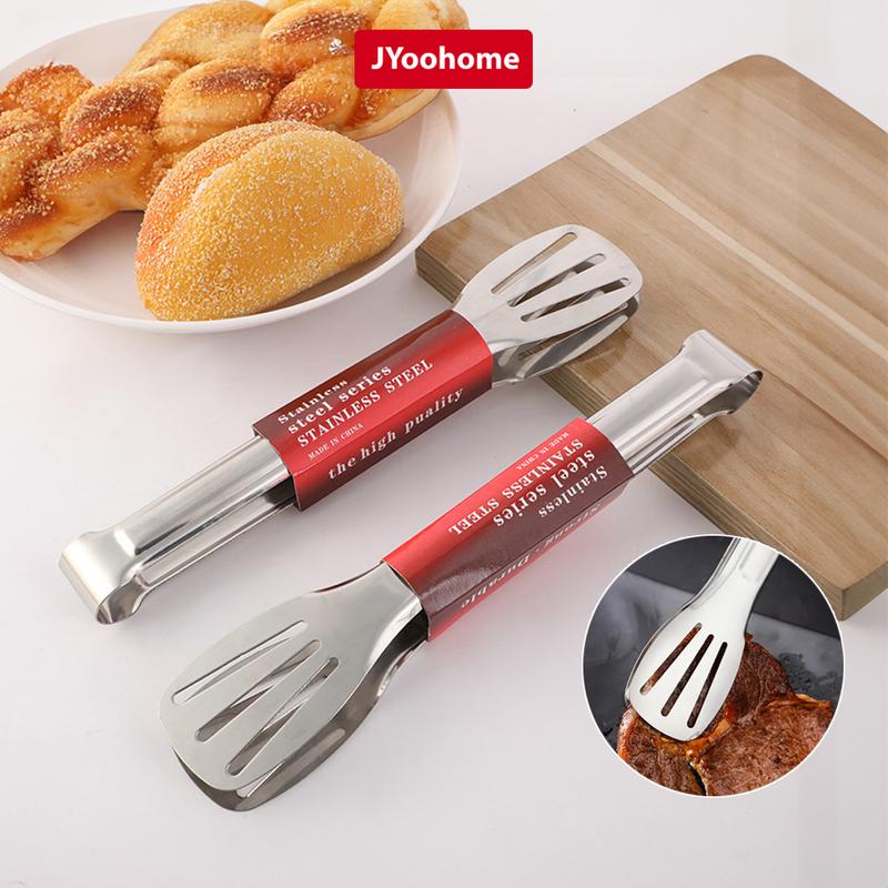 COMBO 3 Kẹp gắp thức ăn inox 304 JYoohome Dụng cụ gắp đồ nướng đồ ăn, gắp đá nhà bếp nhà hàng có đầu khía