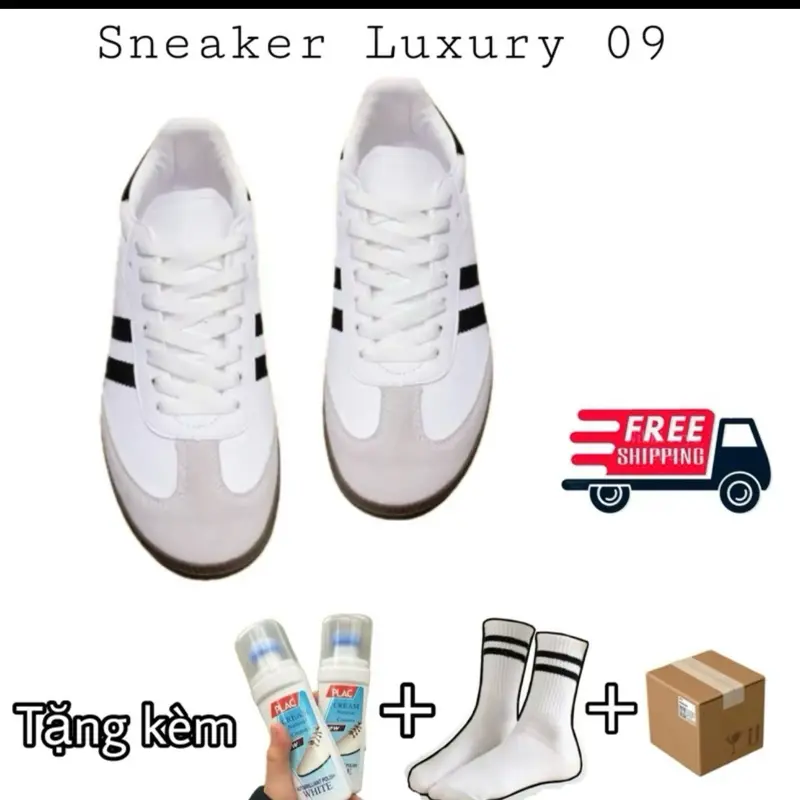 Giày Thể Thao Sneaker Bà Sam Nam Nữ Cao Cấp Gia Ré. Freeship, Tạng Tât, Tặng Lọ Vệ Sinh Loafer Shoes Đế Băng Nhung