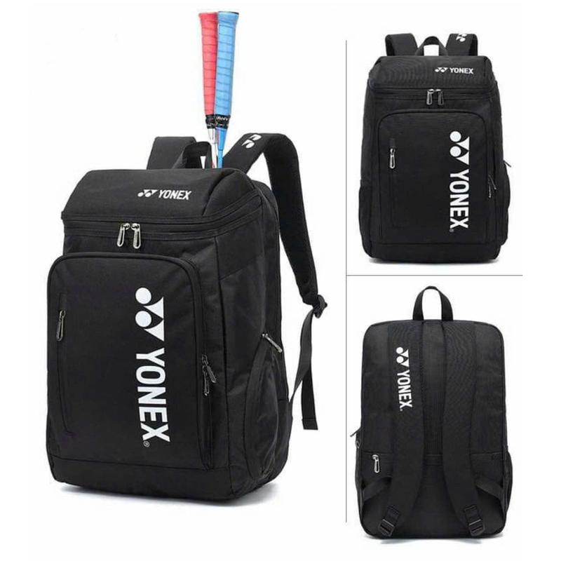 Balo Cầu Lông, Tennis, Pickleball Màu Đen Chất Liệu Vải Dù Cao Cấp Thiết Nhiều Ngăn To Rộng Có Ngăn Để Vợt Và Giầy Riêng Biệt Túi Thể Thao Sport Bag