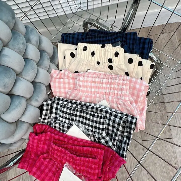 Quần baggy thụng thô đũi kẻ caro 5 màu hottren mềm