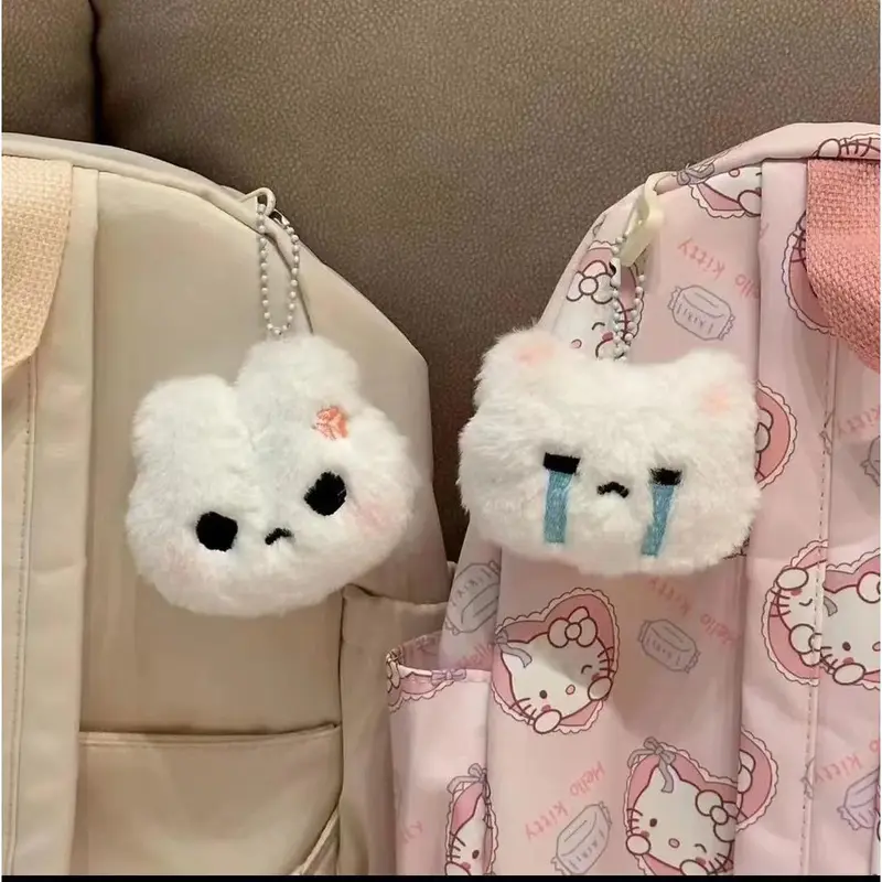 Mặt Dây Chuyền Búp Bê Gấu Thỏ Người Yêu Nhồi Bông Dễ Thương, Phụ Kiện Trang Trí Túi Đi Học Cho Học Sinh, Trái Tim Nữ Tính Móc Chìa Khóa Siêu Dễ Thương 2
