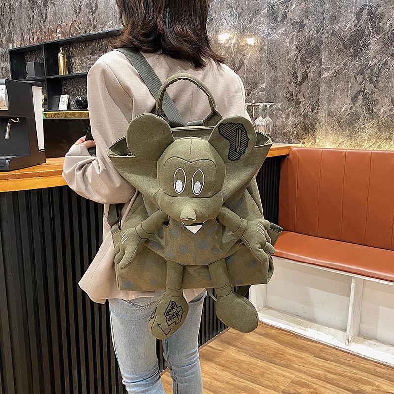 Product Introduction of Ba Lô Vải Bố Búp Bê Mickey, Thời Trang, Phong Cách Phương Tây Thường Ngày Sức Chứa Lớn, Thích Hợp Đi Du Lịch, Túi Đi Học Học Sinh, Hàng Mới Về Năm 2024 Nam Bag Backpack Đeo Vai 0