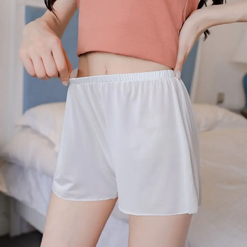 Quần Đùi An Toàn Cho Nữ, Rirqidw, Chống Lộ, Thoáng Khí, Mỏng, Làm Bằng Satin, Liền Mạch, Thích Hợp Cho Đồ Mặc Nhà Và Đồ Lót, Dáng Rộng, Eo Co Giãn, Quần Mini Mùa Hè, Quần Áo Nữ 5