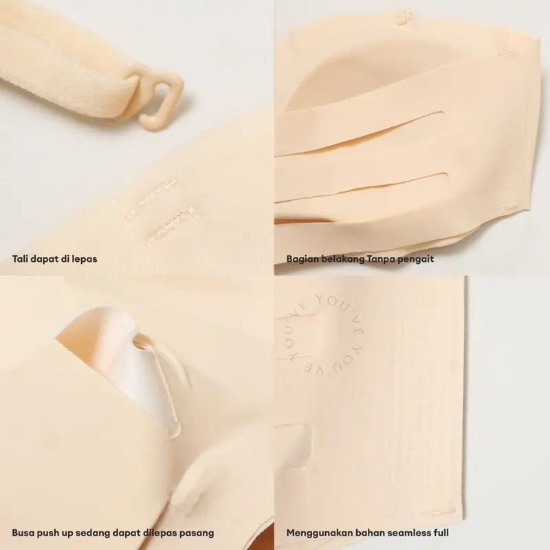 You've ( YouHave ) BH Seamless Kemben Sport Bra Seamless Sport Bra Wanita Tanpa Kait Busa Tipis 100130 2
