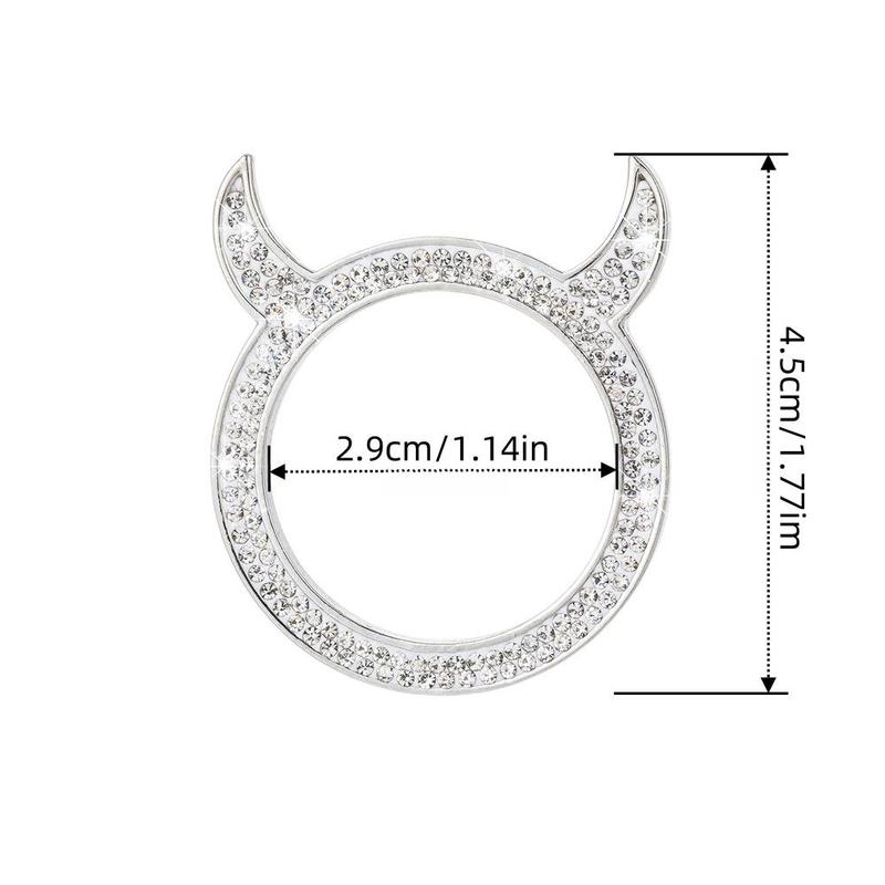 Product Introduction of Car Engine Start Stop Button Decoration, Rhinestone Decor Car Engine Start Stop Button Cover, Car Accessories for Women & Men 1