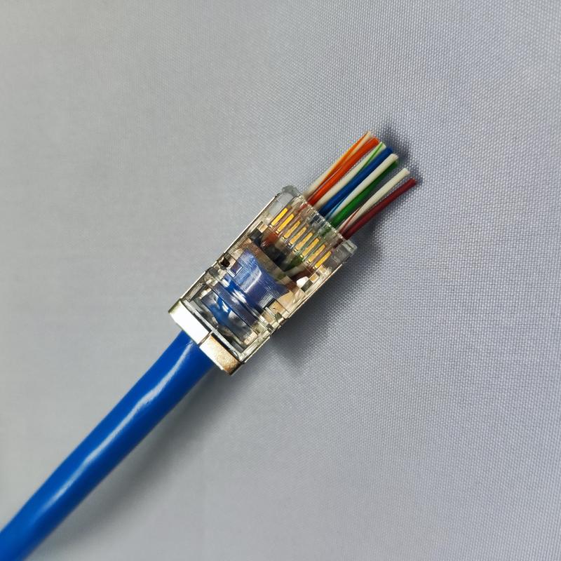 Hạt mạng xuyên thấu Cat5 Cat6 bọc sắt mạ vàng chống oxy hóa tốt (Hộp 100 hạt) 2