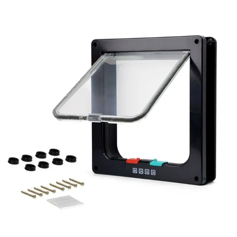 ZHIXI Anti-Scratching Dogs Door Indoor Outdoor Pet Kennel Door Cats House Accessories