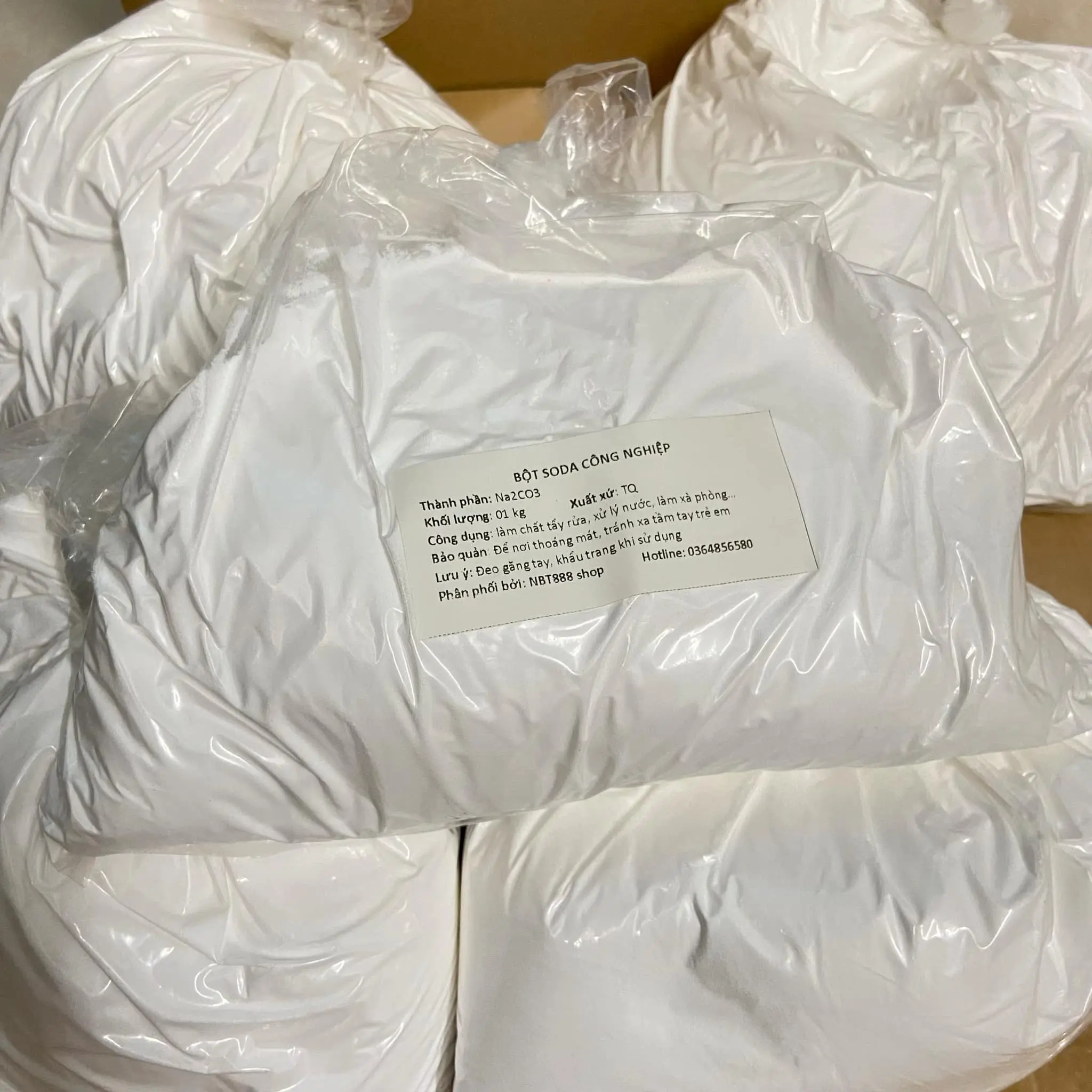 Bột soda công nghiệp ( 01 kg ) dùng trong tẩy rửa dầu mỡ, nhà cửa, thông cống...