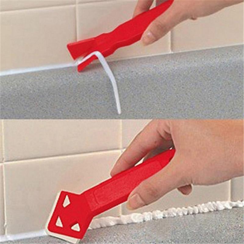 Product Introduction of 2 Pcs / Set Window Door Silicone Glass Cement Scraper Tool Caulking Finishing Sealant Grout Remover Silicone Spatula Tool 16