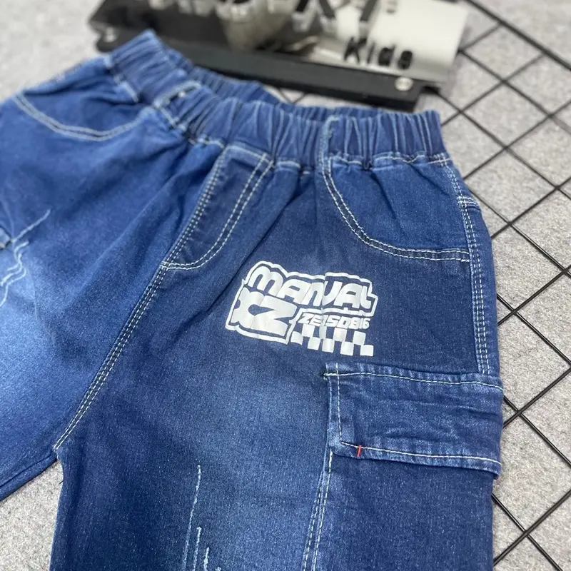 Quần bò túi hộp dành bé trai co giãn {1} size25-40kg jean be 1