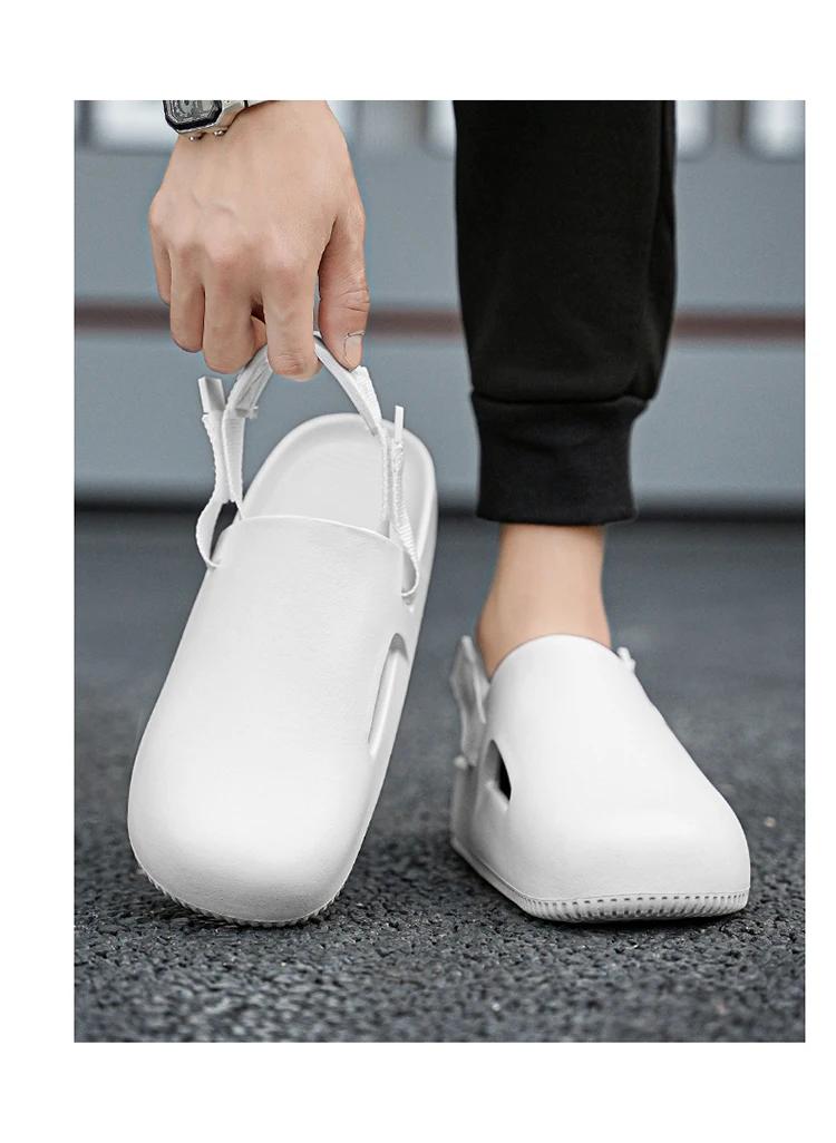 Product Introduction of Summer Men Platform Slippers Casual Outdoor Sandals EVA Slides Flip-Flops Beach Sandals Garden Shoes Comfortable Slippers Male 44