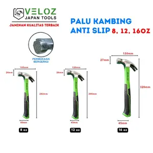Veloz Palu Kambing gerigi anti slip 8 12 16oz