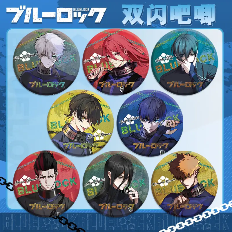 Blue Prison 201 Double Flash Badge Pet Buki Full Character Newly Designed 58mm Anime Peripheral