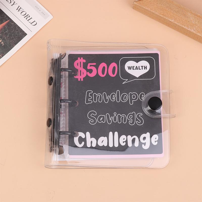 Product Introduction of Simple Mini Binder Money $150/300/500/1000 Savings Challenge Binder Cash Budget Storage Book Budget Binder With Cash Envelopes 34