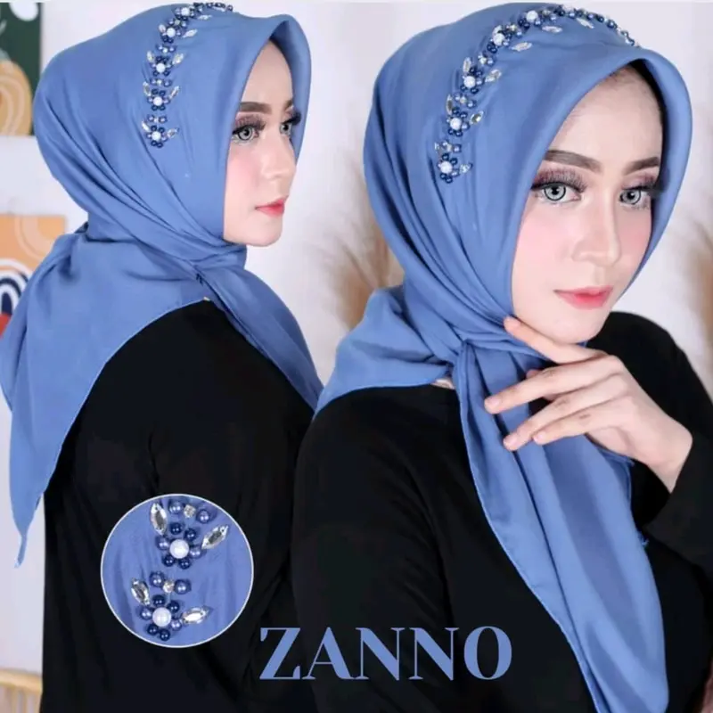 Hijab Segi Empat Payet / Jilbab Payet Segi Empat / Bella Square Payet Mutiara / Kerudung Segi Empat Payet / Jilbab Payet Bella Square 0