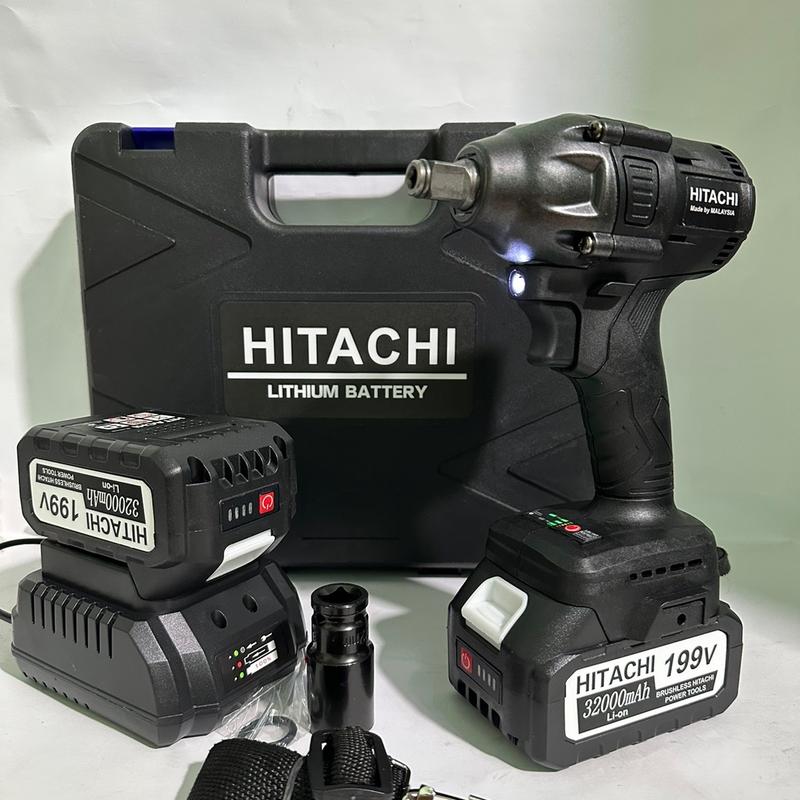 Máy siết bulong, bắn vít  Hitachii bộ 2 pin lõi đồng KHÔNG PHỤ KIỆN 4