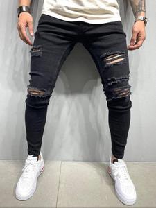 Men's Regular Fit Solid Color Jeans, Casual Comfy Denim Pants for Daily Wear, Fashion Men's Bottoms for All Seasons, Cotton
