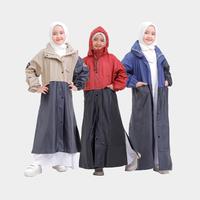 Gambar Hooflakids - Jas Hujan Ponco Tebal Anak Hijaber Gamis Perempuan Syari - Merah - Hitam, S dari HooflaKids_NEW Kab. Bandung 3 Tokopedia