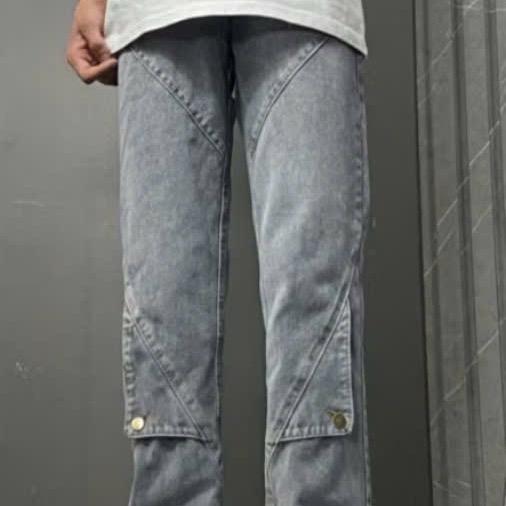 Quần Jean Suông Ống Rộng Màu Xám Menswear Nam Ong Pants Jean ( 46 ) 3