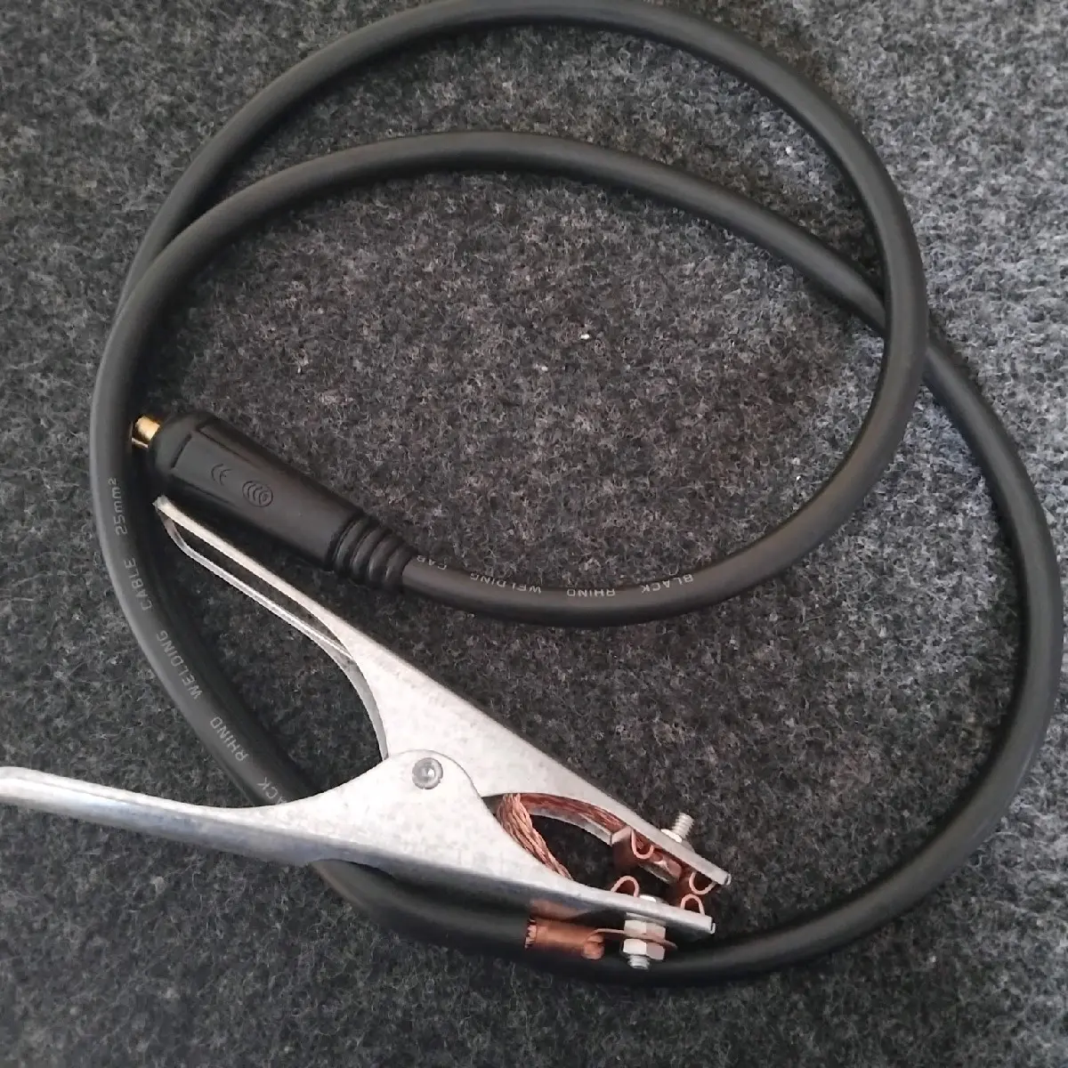 set kabel las massa kabel 25mm panjang 3mtr plus tang masa 300A + soket male
