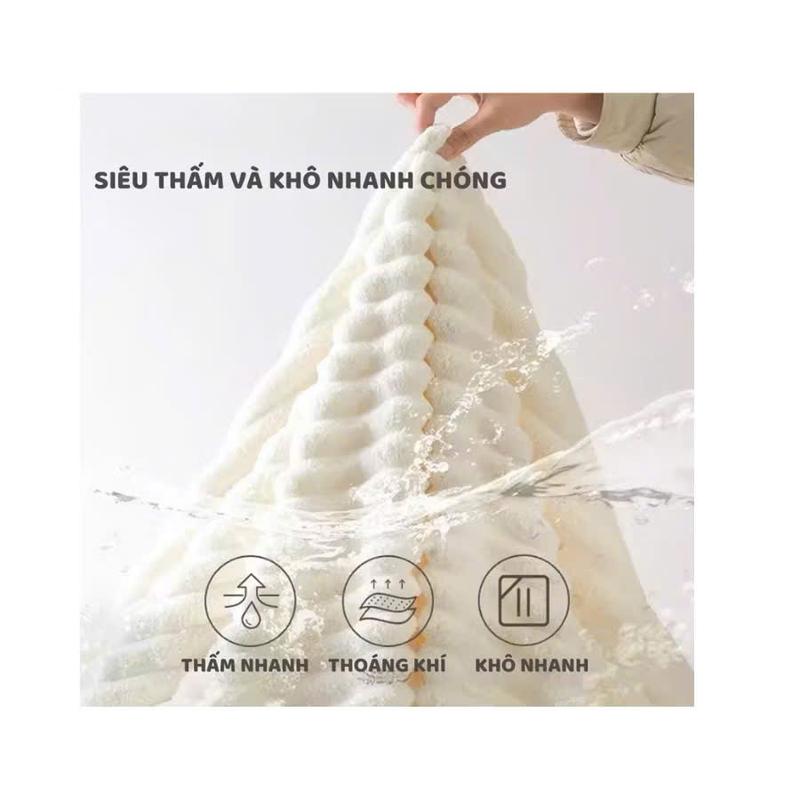 Product Introduction of Combo 4 khăn tắm sóng nước 50x100cm microfiber cao cấp, Mềm Mịn, Thấm Hút Nước Tốt, Không Phai Màu + Tặng 5 khăn Đa Năng - Minh Nguyệt Boutique-tb 15