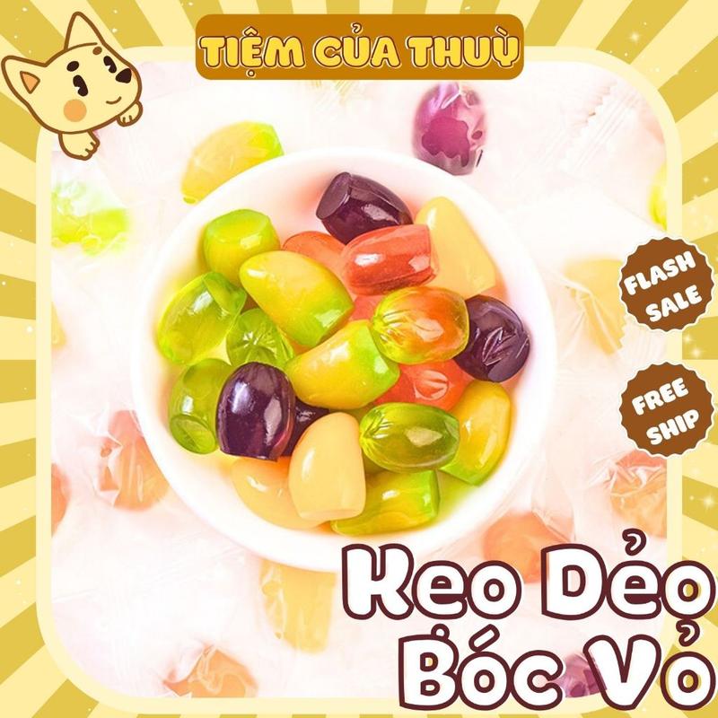500G Kẹo Bóc Vỏ Trái Cây Mix Vị, Kẹo Xoài Bóc Vỏ, Kẹo Dẻo Bóc Vỏ Giá Rẻ Nội ĐỊa, Tiệm ăn vặt Thuỳ Bùi