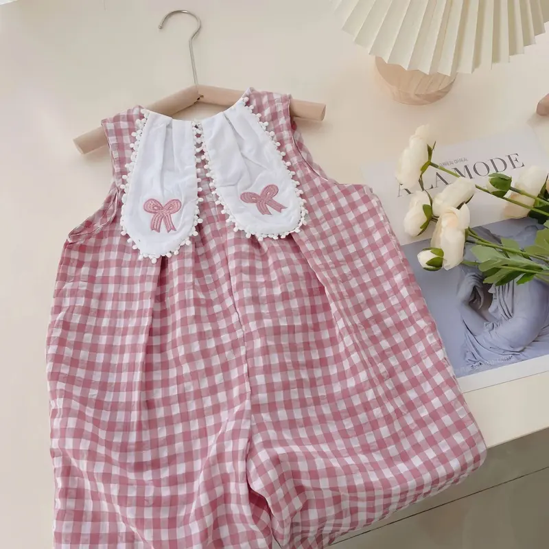 MIA KIDS Bộ jum quần kẻ caro cho bé xinh xắn mát mẻ size 8kg-16kg 5