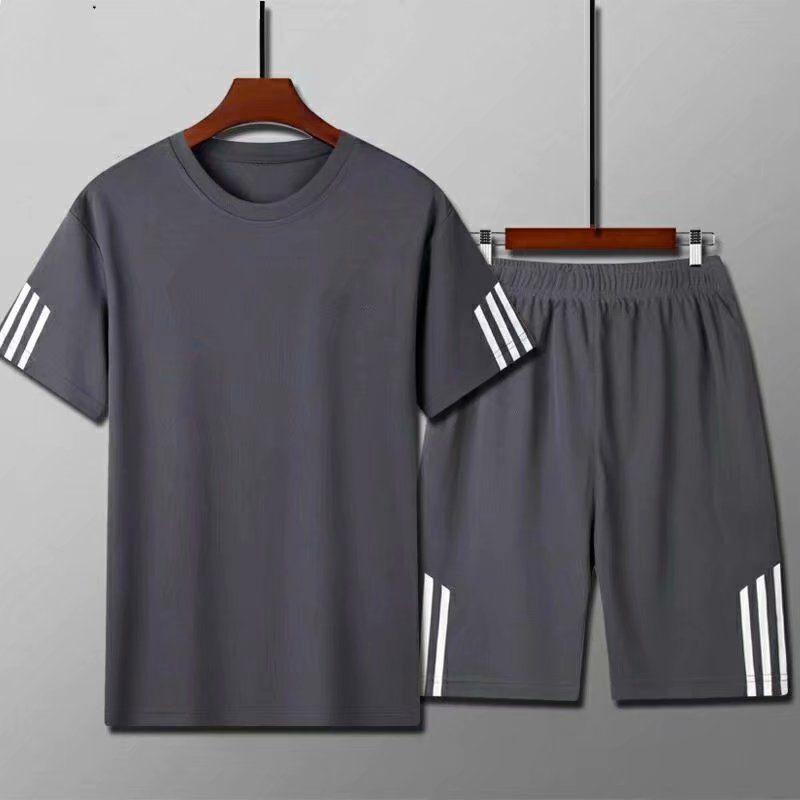 Product Introduction of Bộ Đồ Thể Thao Cho Bố Trung Niên, Trang Phục Mùa Hè, Áo Phông ngắn Tay Mỏng Và Thoáng Khí, Quần Đùi Nhanh Khô, Bộ Đồ Hai Mảnh Thường Ngày 1