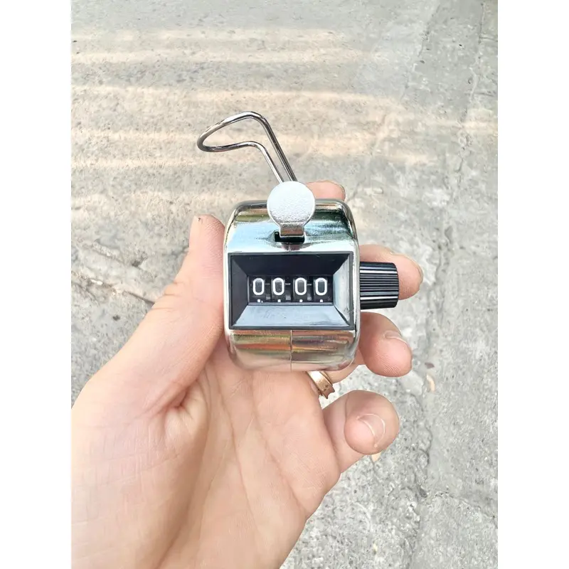 Máy đếm sản lượng cầm tay, để bàn 4 số cơ học đếm số lượng, kiện, sản phẩm ngành may 7