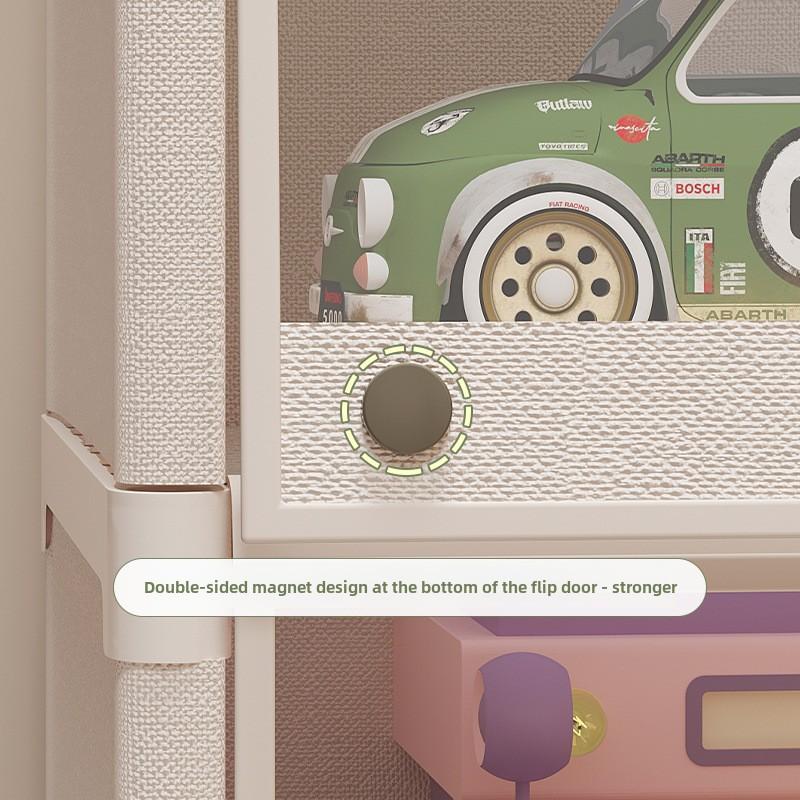 Children's Toy Storage Rack Floor-standing Household Baby Supplies Dust-proof Storage Cabinet Baby Organizer Multi-layer Storage Box 3