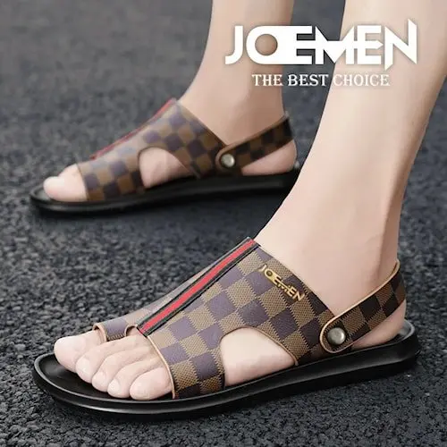Sandal Kulit JOEMEN S 50 PU Sintetis Sneakers Model Japit Terbaru New Fashion Outfit Kekinian Trendy Simpel Ringan Lentur Kuat Nyaman Import Hitam Original Laris Murah Harian Sekolah Kerja Lebaran Idul Fitri Cowok Hak Datar Putih Coklat Pria Sendal Jepit 2