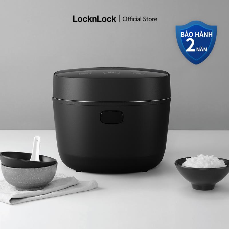  Nồi cơm điện cao tần Locknlock EJR586BLK - 220V 50Hz 1100W 1.2L- Màu đen Nấu Cơm NGON Cooker 