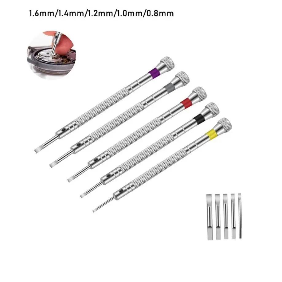 [BBTK] 5pcs Mini Small Slotted Cross Screwdriver Set for Watch Repair Tools Watchmaker
