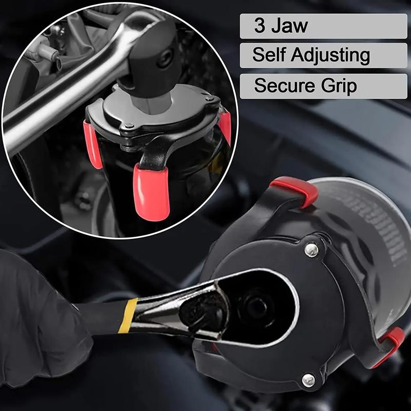 Product Introduction of Universal 3 Jaw Oil Filter Remover Tool, Cars Oil Filter Removal Tool, Oil Filter Wrench Tool, Professional Car Repair Tool 2