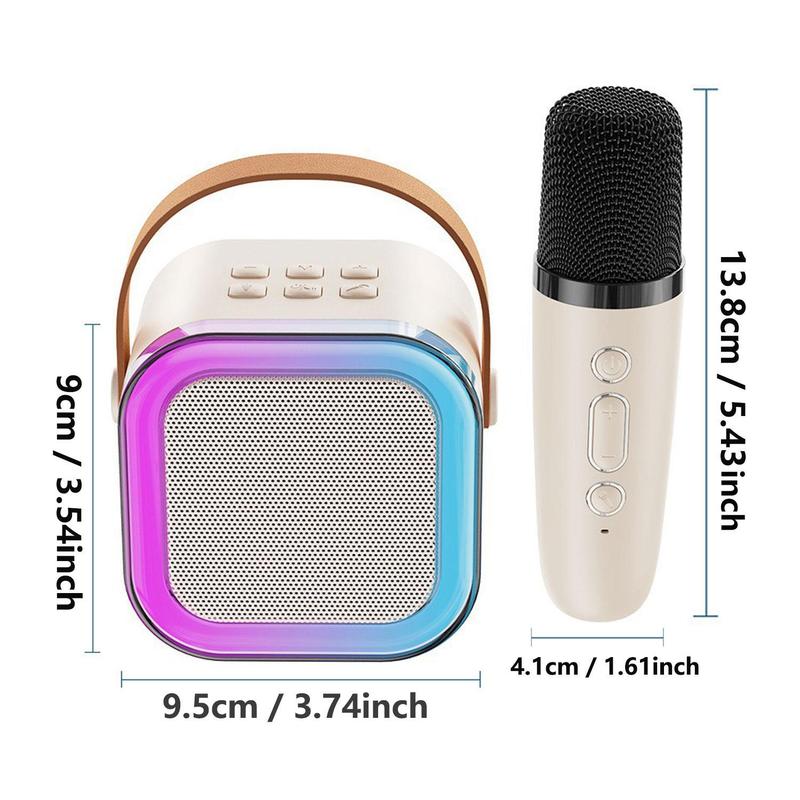 Product Introduction of Portable Wireless Karaoke Speaker with Mic, HIFI Stereo Sound KTV Speaker with RGB Colorful LED Lights, LED Lights Karaoke Machine for Outdoor Sports Travel Home Decor Living Room, Back to School, Bedroom Accessories, House Accessories for Bedroom Girls 1