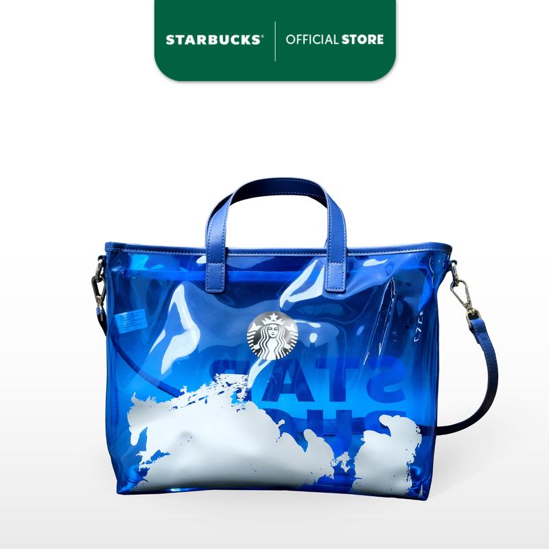 Túi Tote Starbucks PVC SUM FY24 NAVY BRUSH