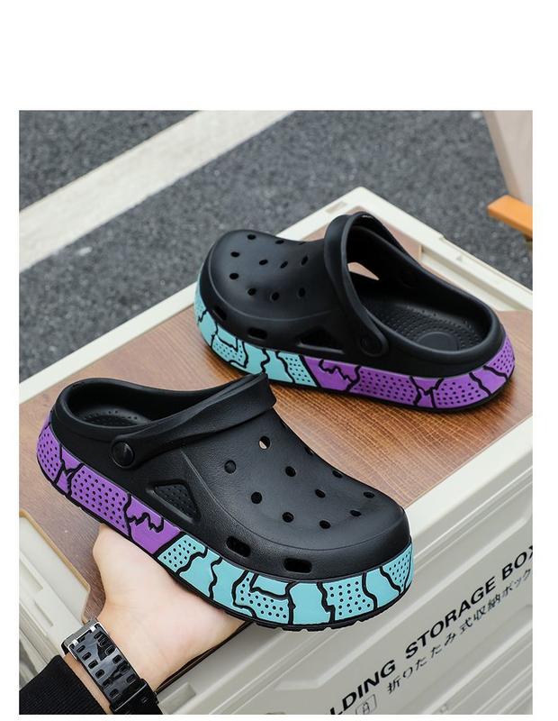 Product Introduction of Cave shoes: men's summer wear, new fashion and versatile, super thick, wear-resistant, sports beach toe sandals 11