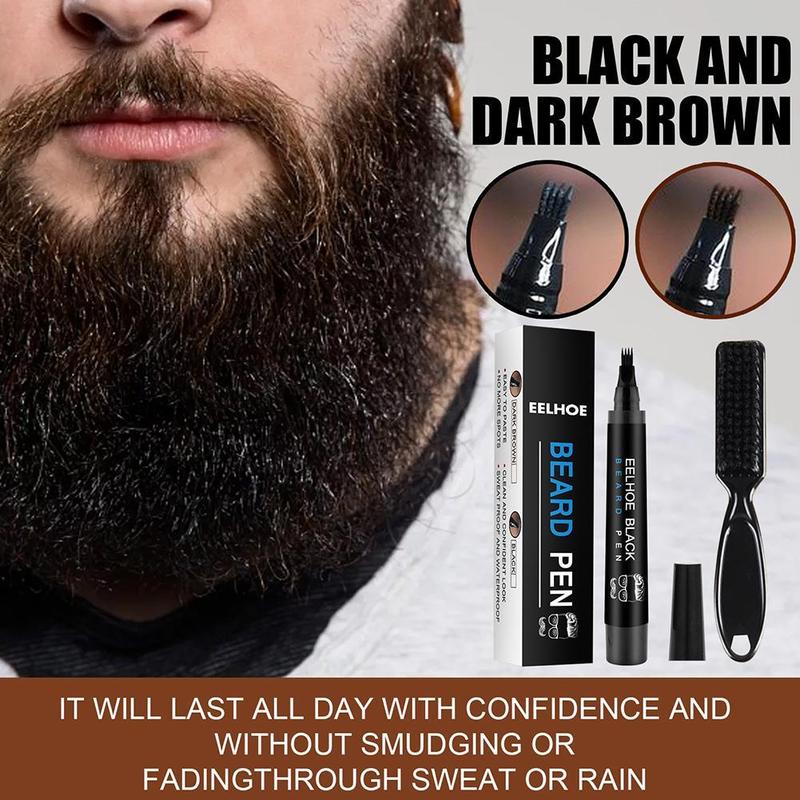 Product Introduction of Black Beard Pen Beard Filler Pencil And Brush Beard Waterproof Moustache Shaping Coloring 30
