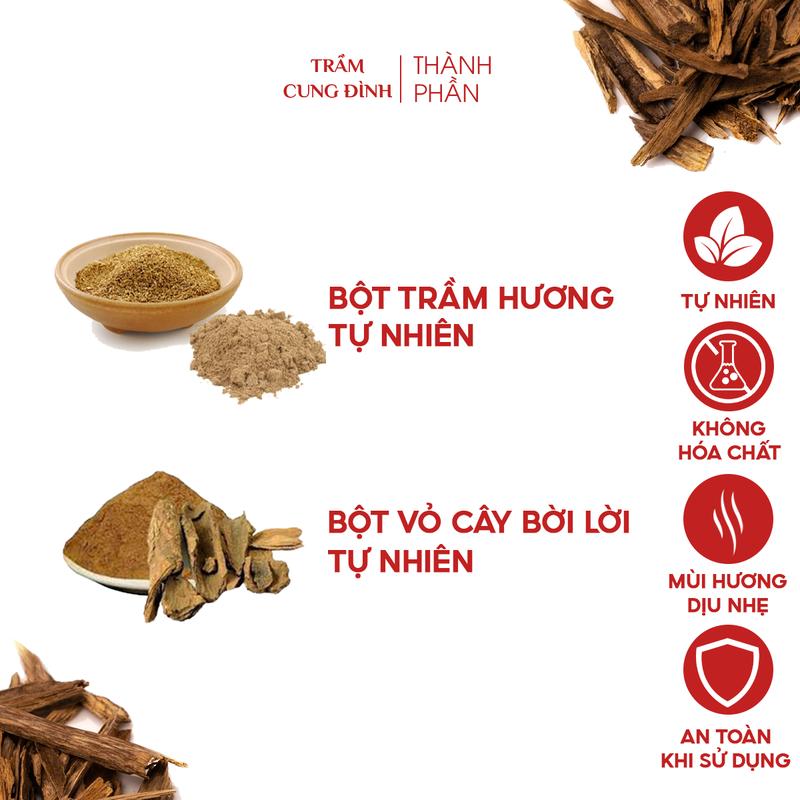 [TẶNG LƯ XÔNG] Combo 2 hộp Nụ Trầm Cung Đình, nụ trầm sạch giá tận xưởng – Hương trầm mùi thơm thanh nhẹ, dùng phòng khách, ngủ, thiền, xông nhà đem lại không gian bình yên, thư giãn