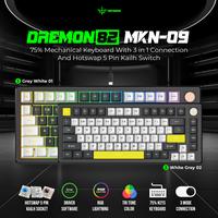 Gambar NYK Nemesis Daemon82 Gaming Keyboard 3in1 Connection Hotswap 5pin MKN09 - Grey-White, Blue Switch dari Wonderland Store Kota Malang 5 Tokopedia