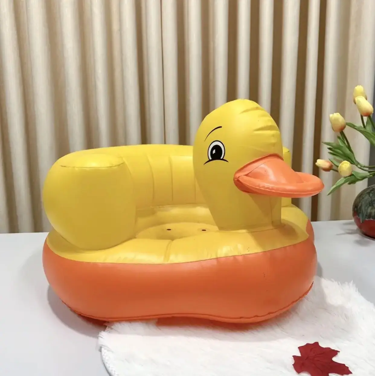 [ Tặng Vòng Dâu] Ghế Hơi Tập Ngồi Cho Bé, Ghế Tập Ngồi Ăn Dặm Cho Bé Voi