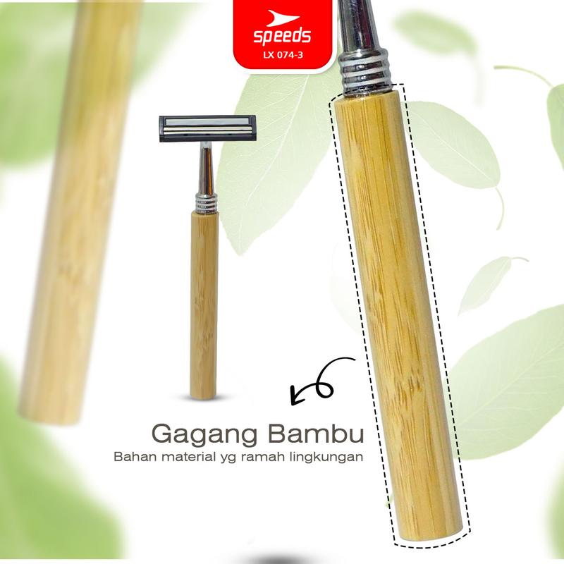 SPEEDS Shaving Kit Hotel 3 Mata Pisau Cukur Shaving Praktis Jenggot Kumis Cream Alat Cukur 074-3 4