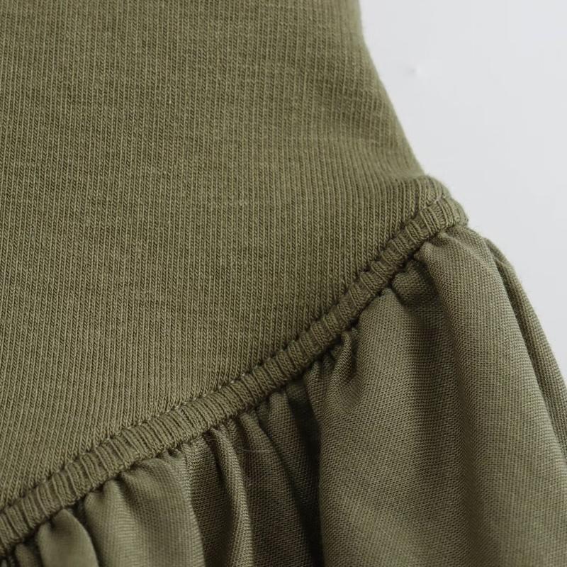 Product Introduction of Summer Fashion Puffy Patchwork Sling Slimming Dress 14